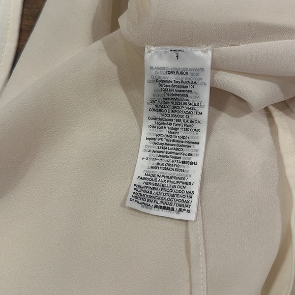 Tory Burch Christy Boat Neck, Lace Inset Long Sleeve Silk Blouse Small - Picture 4 of 12
